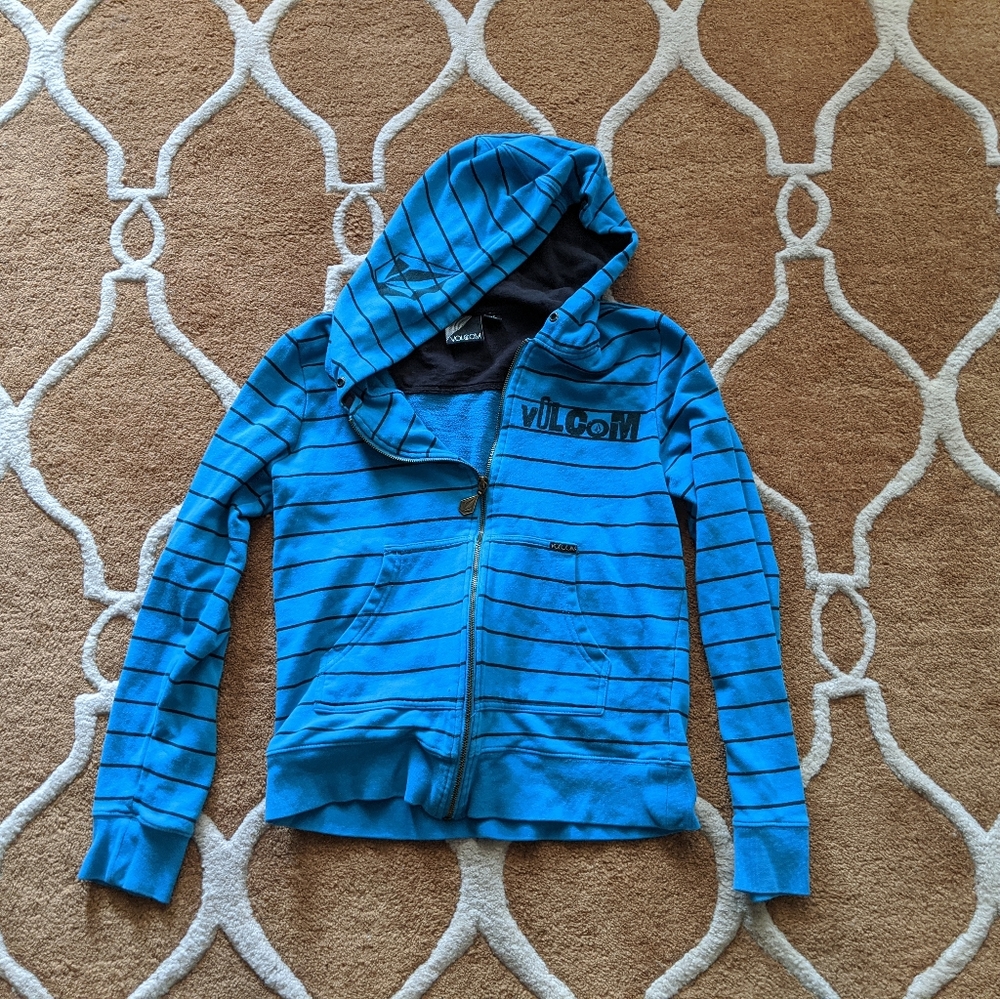 Volcom striped blue sweater